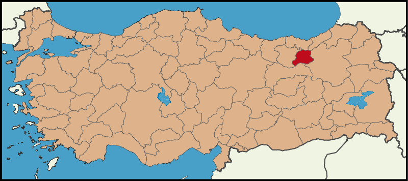 BAYBURT - Haritadaki Konumu