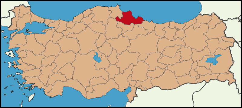 SAMSUN - Haritadaki Konumu