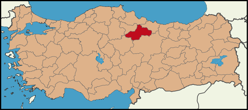 TOKAT - Haritadaki Konumu